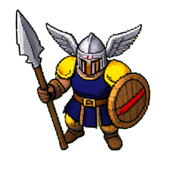 Norse Valkyrie (16-Bit) - 256x256 pixel art sprite