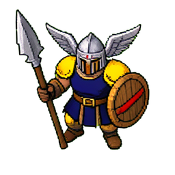 Norse Valkyrie (16-Bit) — 256×256 Pixel-Art-Sprite