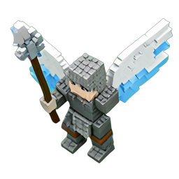 Norse Valkyrie (Voxel) - 256x256 pixel art sprite