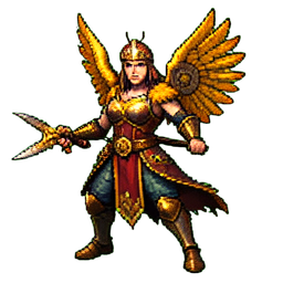 Valkyrie de Mythologie Nordique — sprite pixel art 256×256