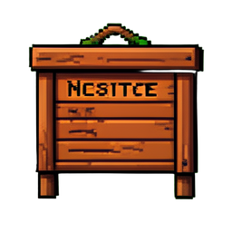 Notice Board - 256x256 pixel art sprite