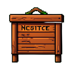 Notice Board — 256×256 pixel art sprite