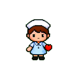 Enfermera (16-bit) — sprite pixel art 256×256