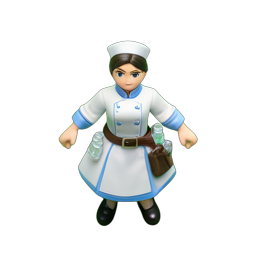 Nurse (HD-2D) - 256x256 pixel art sprite