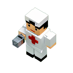 Nurse (Voxel) - 256x256 pixel art sprite