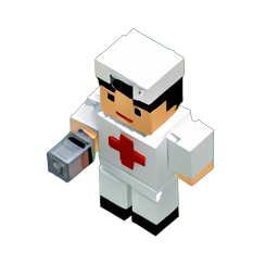 Enfermeira (Voxel) — sprite pixel art 256×256