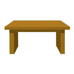 Mesa de jantar de carvalho — sprite pixel art 256×256