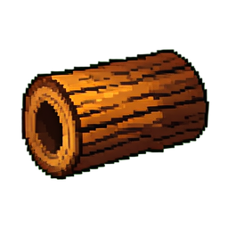 Log de Chêne — sprite pixel art 256×256