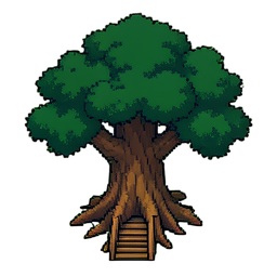 Oak Tree (16-Bit) - 256x256 pixel art sprite