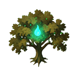Eiche (Atmosphärisch) — 256×256 Pixel-Art-Sprite