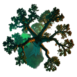 Oak Tree (Cinematic) - 256x256 pixel art sprite
