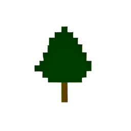 Oak Tree (Low-Res) - 256x256 pixel art sprite