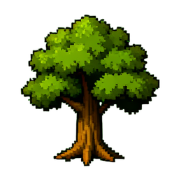 Oak Tree - 256x256 pixel art sprite