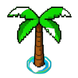 Oasis Palm (16-Bit) - 256x256 pixel art sprite