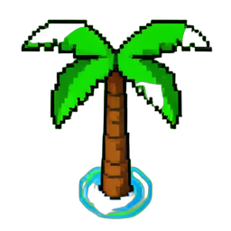 Palmera del Oasis (16-Bit) — sprite pixel art 256×256