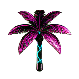 Oasis Palm (Cyberpunk) - 256x256 pixel art sprite