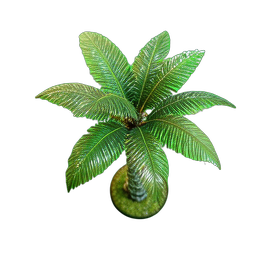 Oasis Palm (HD-2D) - 256x256 pixel art sprite