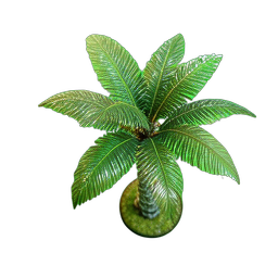 Palmera del Oasis (HD-2D) — sprite pixel art 256×256