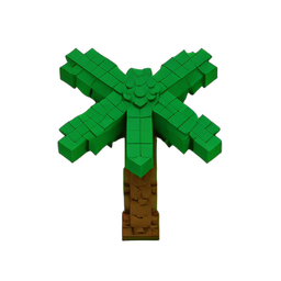 Palmeira do Oásis (Voxel) — sprite pixel art 256×256