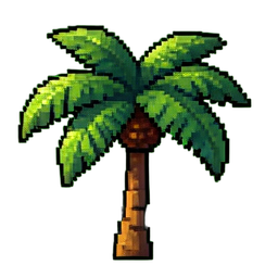 Oasis Palm - 256x256 pixel art sprite