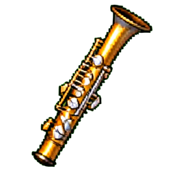 Oboe Doppelrohr — 256×256 Pixel-Art-Sprite