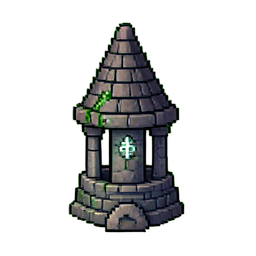 Verre du dôme de l'observatoire — sprite pixel art 256×256