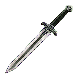 Obsidian-Bastard-Schwert — 256×256 Pixel-Art-Sprite