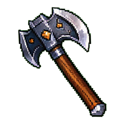 Hacha de Obsidiana — sprite pixel art 256×256