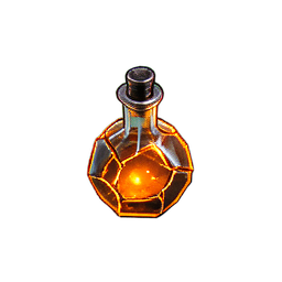 Fiole d'huile (VFX) — sprite pixel art 256×256