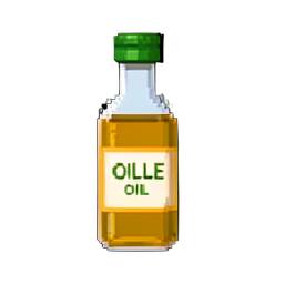 Bouteille d'huile d'olive — sprite pixel art 256×256