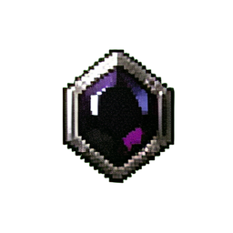 Broche d'obsidienne — sprite pixel art 256×256