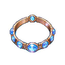 Bracelete de ópalo — sprite pixel art 256×256