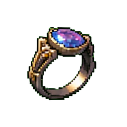 Anel de coquetel de ópalo — sprite pixel art 256×256