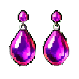 Pendentes de ópalo — sprite pixel art 256×256