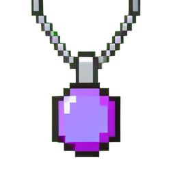 Colar com pingente de ópalo — sprite pixel art 256×256