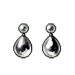 Pendientes de pino de ópalo — sprite pixel art 256×256