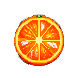 Orange (16-Bit) — 256×256 Pixel-Art-Sprite