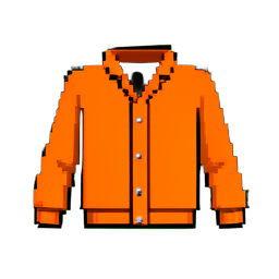 Cardigan Orange — sprite pixel art 256×256