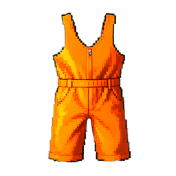Combinaison orange — sprite pixel art 256×256