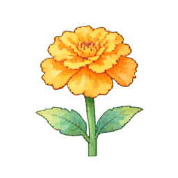 Calendula Orange — sprite pixel art 256×256