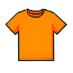 T-shirt orange — sprite pixel art 256×256