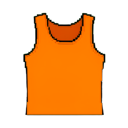 Débardeur orange — sprite pixel art 256×256