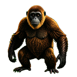 Orang-outan — sprite pixel art 256×256