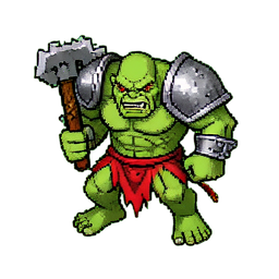Orc Berserker (16-Bit) - 256x256 pixel art sprite