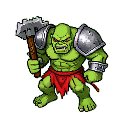 Orc Berserker (16-Bit) — 256×256 Pixel-Art-Sprite