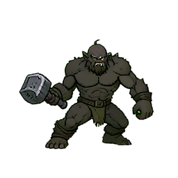 Orc-Hammer — 256×256 Pixel-Art-Sprite