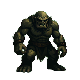 Maître du Donjon Orc — sprite pixel art 256×256