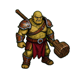 Orc Grunt (16-Bit) - 256x256 pixel art sprite