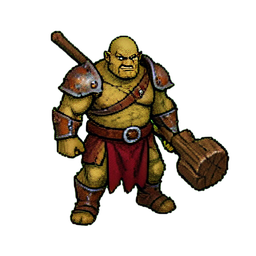 Orc Grunt (16-Bit) — 256×256 Pixel-Art-Sprite