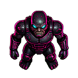 Orc Grunt (Cyberpunk) - 256x256 pixel art sprite